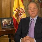 Don Juan Carlos, pronunciando el discurso navideño